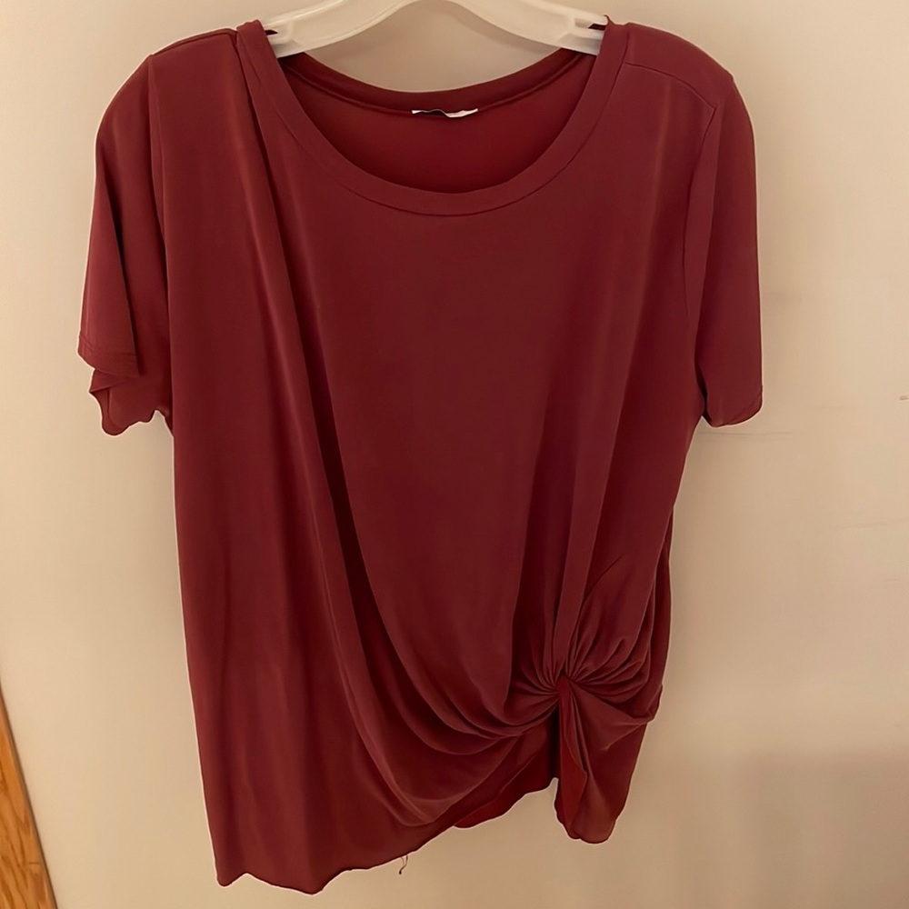 Jodifl red shirt with side gather- size L